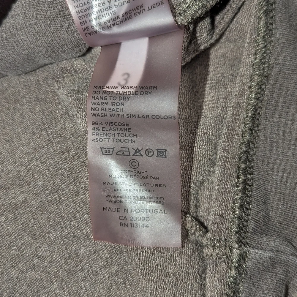 Majestic Filatures One Button Cardigan Blazer Grey Women's Medium